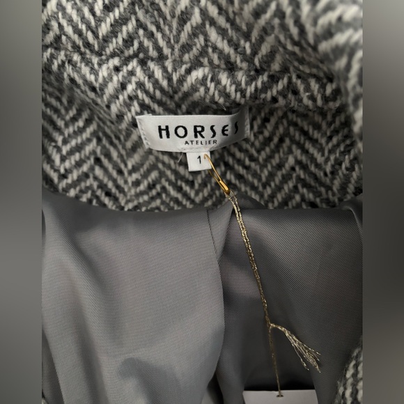 Horses Atelier Alchemical Coat in Grey Herringbone - Picture 3 of 5